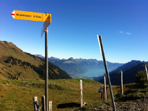 Blick vom Rengglipass zum Brienzersee 1879m